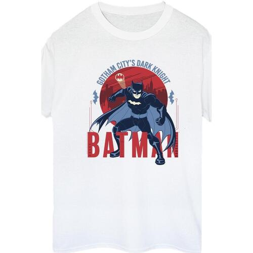 Vêtements Femme T-shirts manches longues Dc Comics Batman Gotham City Blanc