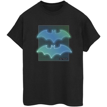 Vêtements Femme T-shirts manches longues Dc Comics Batman Grid Gradient Noir