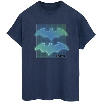 Vêtements Femme T-shirts manches longues Dc Comics Batman Grid Gradient Bleu