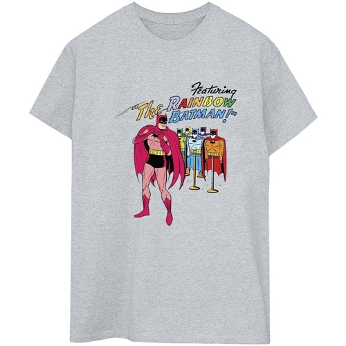 Vêtements Femme T-shirts manches longues Dc Comics Batman Comic Cover Rainbow Batman Gris