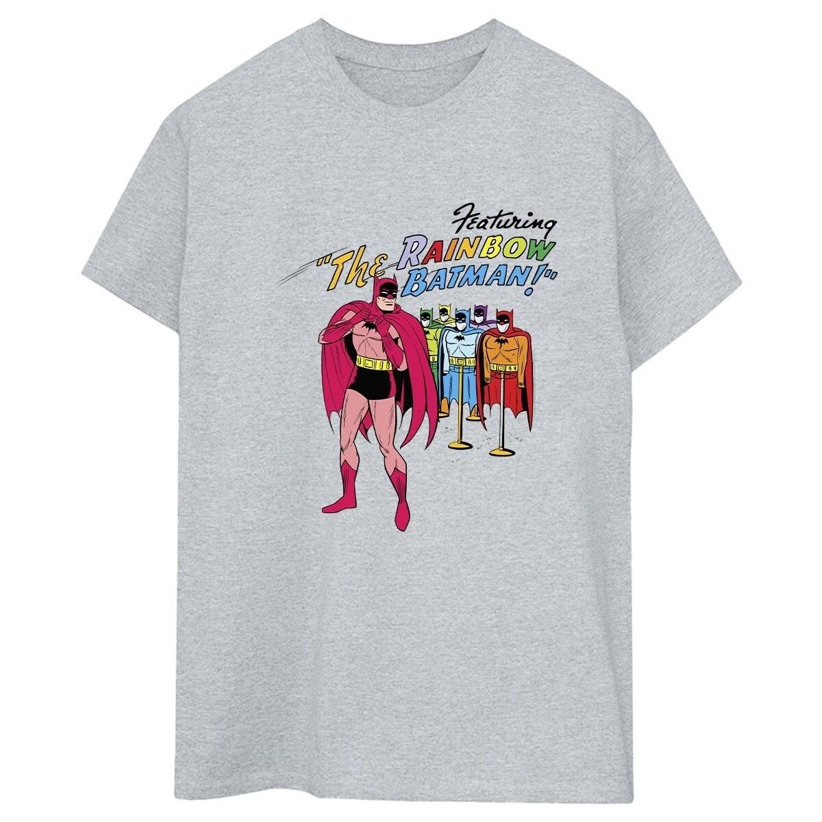 Vêtements Femme T-shirts manches longues Dc Comics Batman Comic Cover Rainbow Batman Gris