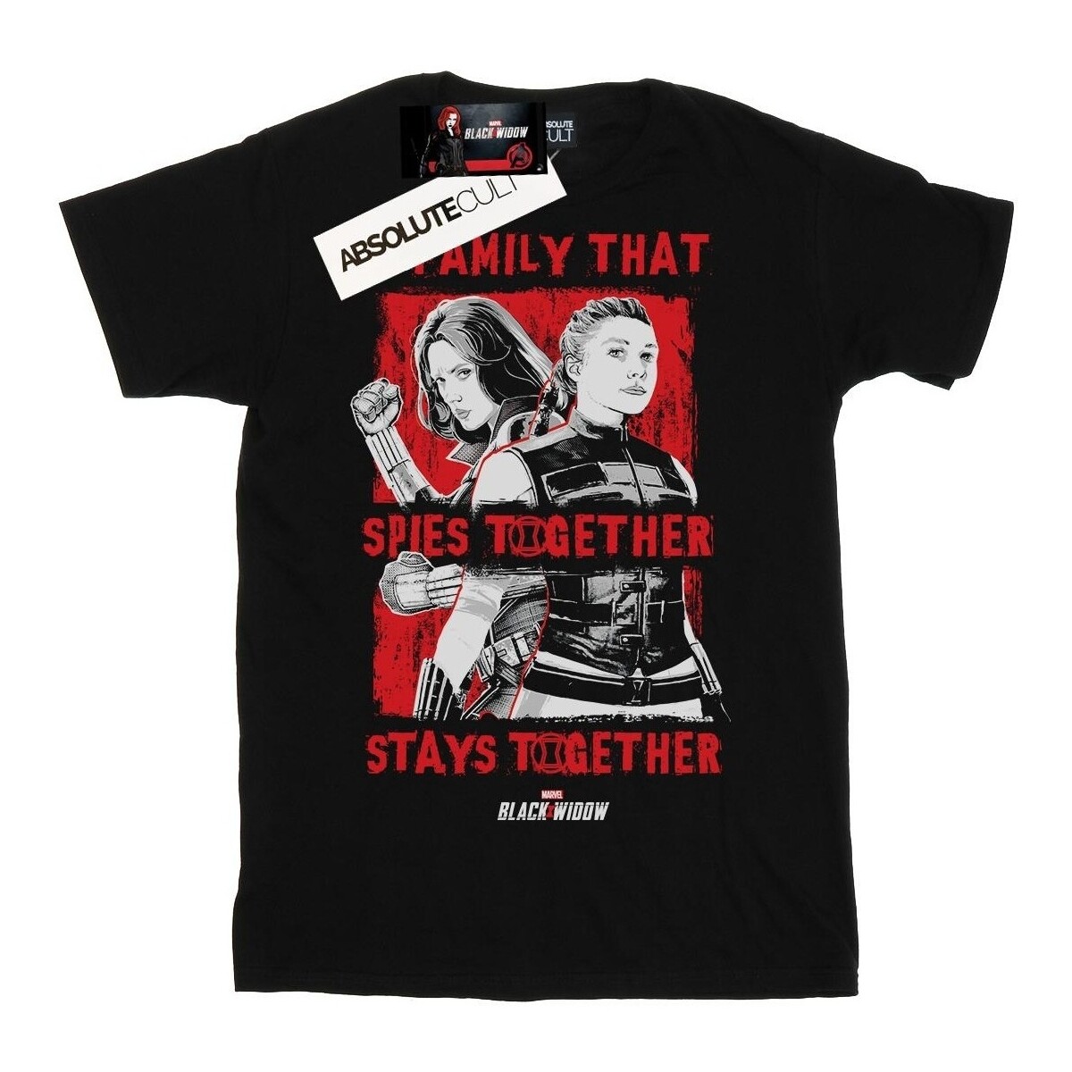 Vêtements Homme T-shirts manches longues Marvel Black Widow Movie Spies Together Noir