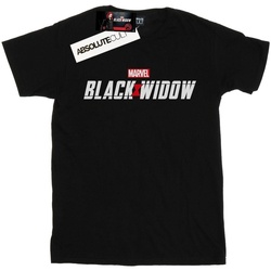 Vêtements Homme T-shirts manches longues Marvel Black Widow Movie Logo Noir