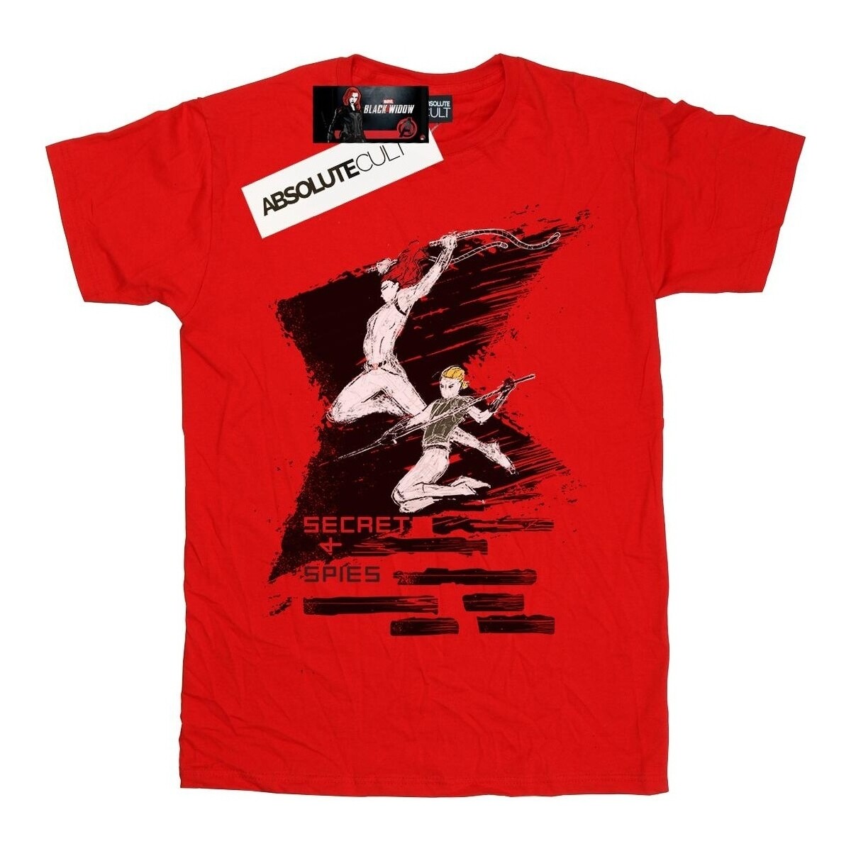 Vêtements Homme T-shirts manches longues Marvel Black Widow Movie Secrets 4 Spies Rouge