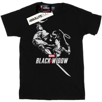 Vêtements Homme T-shirts manches longues Marvel Black Widow Movie Taskmaster Battle Noir