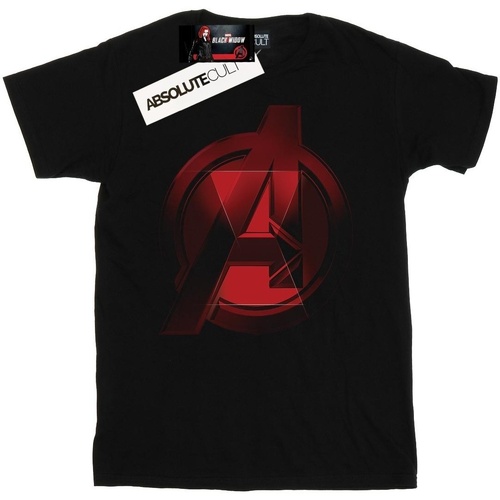 Vêtements Homme T-shirts manches longues Marvel Black Widow Movie Avengers Logo Noir
