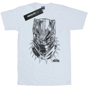 Vêtements Femme T-shirts manches longues Marvel Black Panther Spray Headshot Blanc