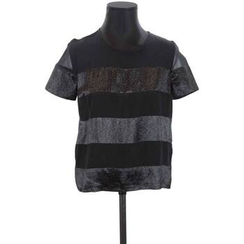 Vêtements Femme Débardeurs / T-shirts sans manche Sandro T-shirt en soie Noir