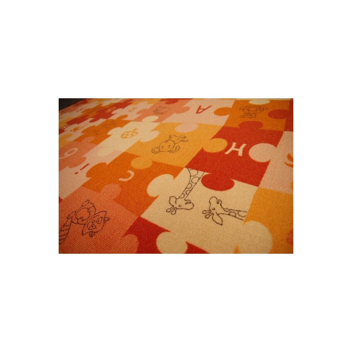 Maison & Déco Tapis Rugsx Tapis enfant PUZZLES orange  100x100 cm Orange