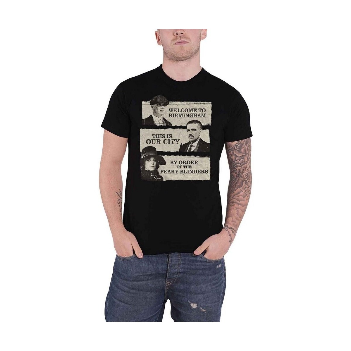 Vêtements T-shirts manches longues Peaky Blinders This Is Our City Noir