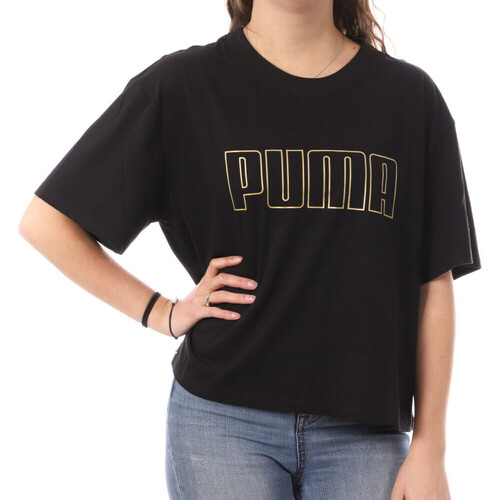 Vêtements Femme T-shirts manches courtes Puma 523599-01 Noir