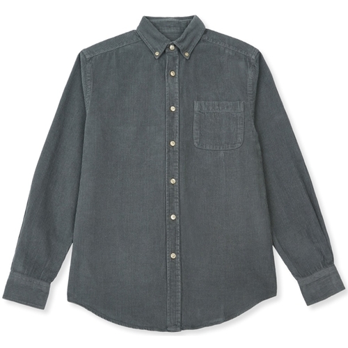 Vêtements Homme Chemises manches longues Portuguese Flannel Lobo Shirt Black - Antracite Gris