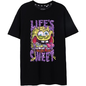 Vêtements Homme T-shirts manches longues Spongebob Squarepants Life's Sweet Noir