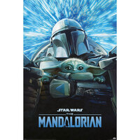 Maison & Déco Affiches / posters Star Wars: The Mandalorian TA11468 Noir