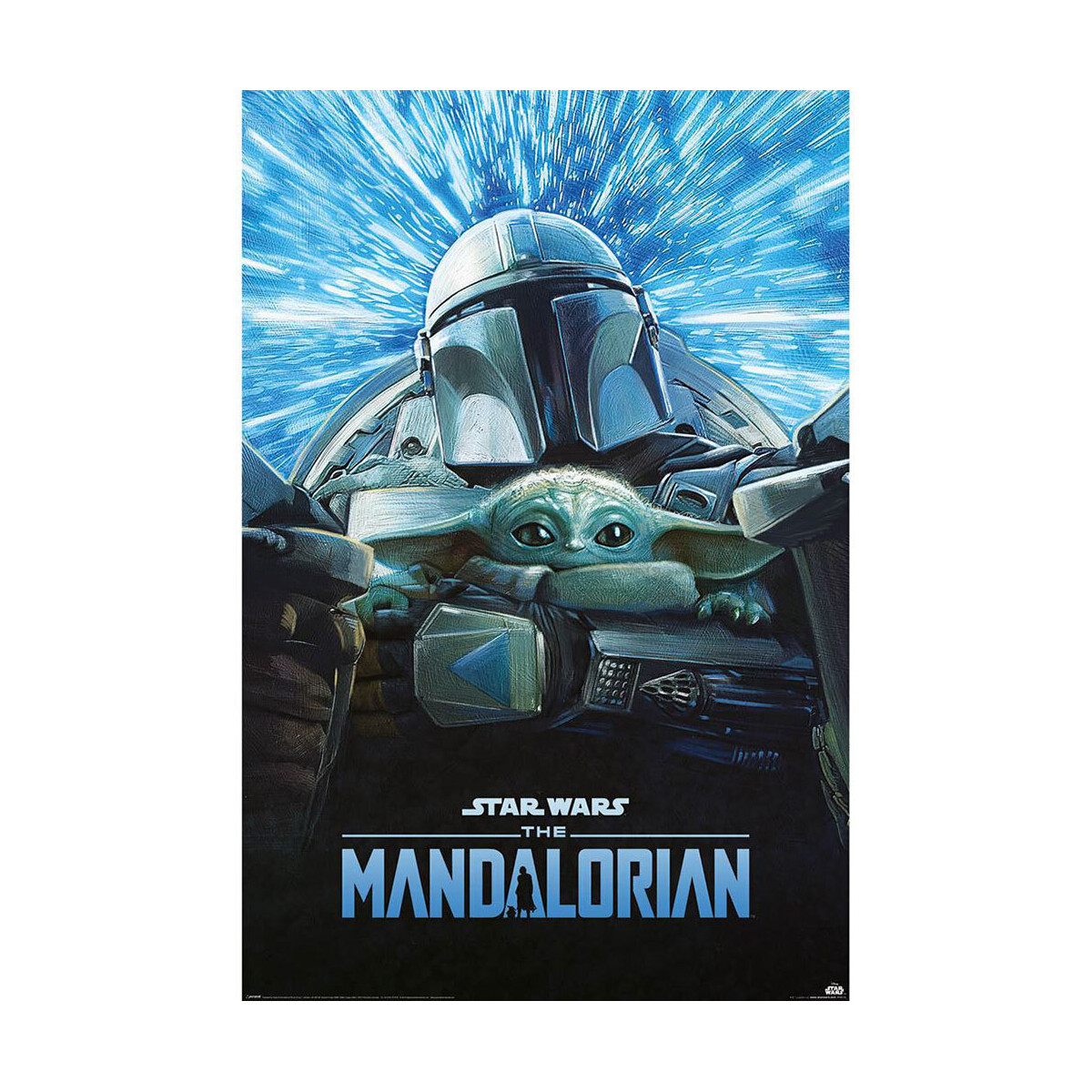 Maison & Déco Affiches / posters Star Wars: The Mandalorian TA11468 Noir