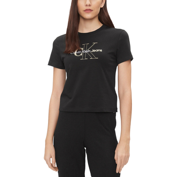 Vêtements Femme T-shirts manches courtes Calvin Klein Jeans J20J222639 Noir