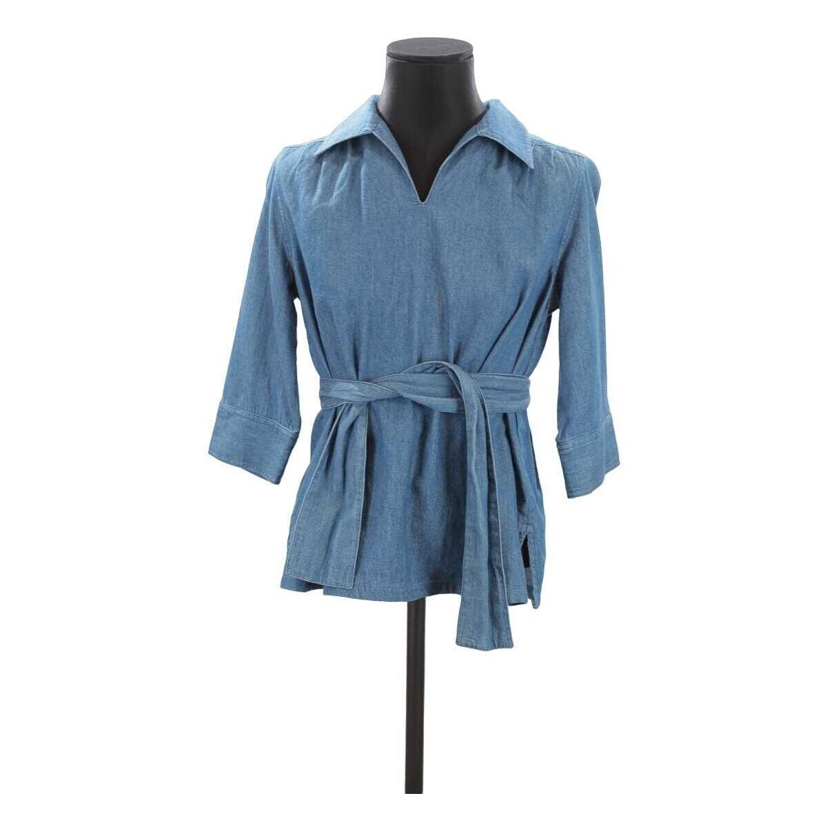 Vêtements Femme Débardeurs / T-shirts sans manche Apc Blouse en coton Bleu