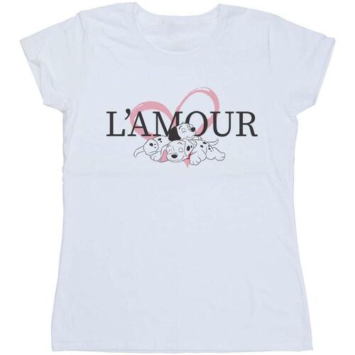 Vêtements Femme T-shirts manches longues Disney 101 Dalmatians L'Amour Blanc