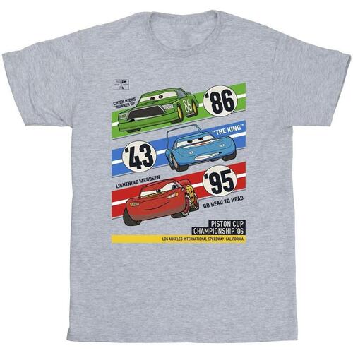 Vêtements Homme T-shirts manches longues Disney Cars Piston Cup Champions Gris