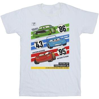 Vêtements Homme T-shirts manches longues Disney Cars Piston Cup Champions Blanc