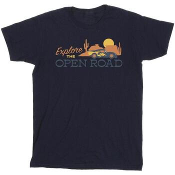 Vêtements Homme T-shirts manches longues Disney Cars Explore The Open Road Bleu