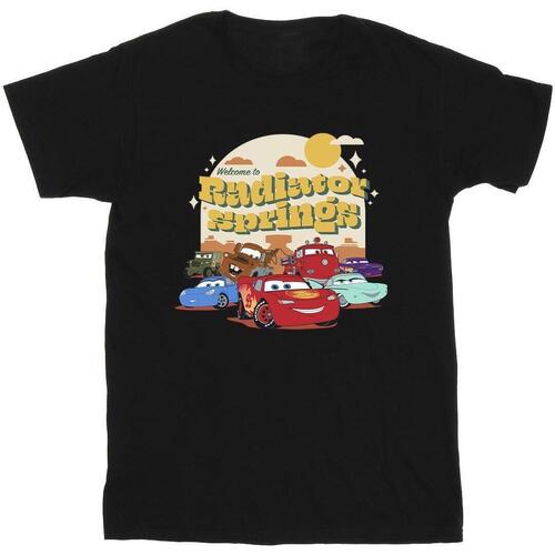 Vêtements Homme T-shirts manches longues Disney Cars Radiator Springs Group Noir