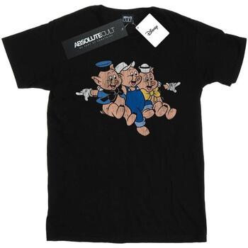 Vêtements Femme T-shirts manches longues Disney Three Little Pigs Jump Noir