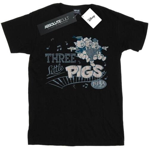 Vêtements Femme T-shirts manches longues Disney Three Little Pigs 1933 Noir