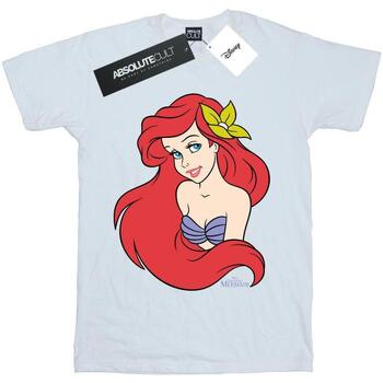 Vêtements Femme T-shirts manches longues Disney The Little Mermaid Close Up Blanc