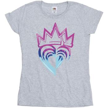 Vêtements Femme T-shirts manches longues Disney Descendants Pink Crown Gris