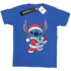 Vêtements Femme T-shirts manches longues Disney Lilo And Stitch Stitch Christmas Bleu