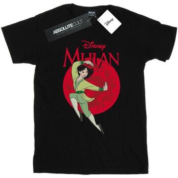 Vêtements Femme T-shirts manches longues Disney Mulan Dragon Circle Noir