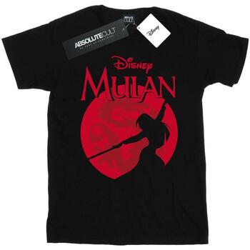 Vêtements Femme T-shirts manches longues Disney Mulan Dragon Silhouette Noir