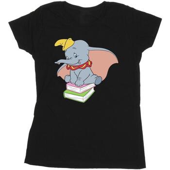 Vêtements Femme T-shirts manches longues Disney Dumbo Sitting On Books Noir