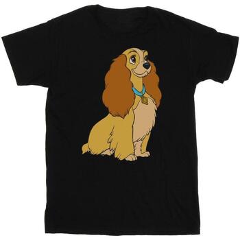 Vêtements Femme T-shirts manches longues Disney Lady And The Tramp Lady Spaghetti Heart Noir