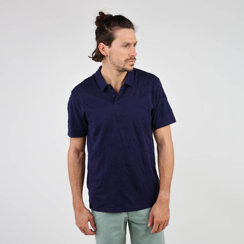 French Denim Polo SPORT manches longues all over marine