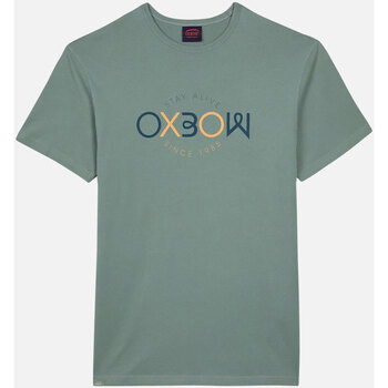 Vêtements Homme T-shirts House manches courtes Oxbow Tee shirt manches courtes graphique TEIKI Vert