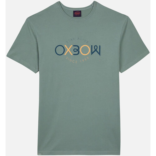 Vêtements Homme Chemise Imprimée P2cecilia Oxbow Tee shirt manches courtes graphique TEIKI Vert