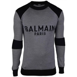 balmain logo zip-up hoodie