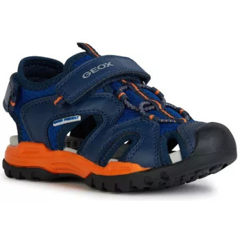 Chaussures Garçon Sandales et Nu-pieds Geox BOREALIS ROYAL/ORANGE Bleu