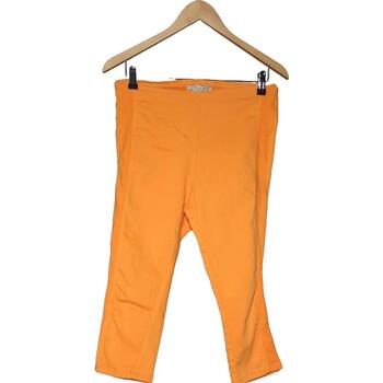pantalon zara  pantacourt femme  42 - t4 - l/xl orange 