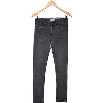 jeans sézane  jean slim femme  36 - t1 - s gris 