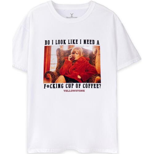 Vêtements Femme T-shirts manches courtes Yellowstone NS7529 Blanc