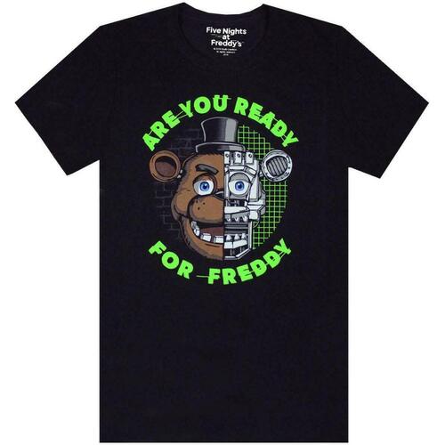 Vêtements Garçon T-shirts manches longues Five Nights At Freddys Are You Ready For Freddy Noir