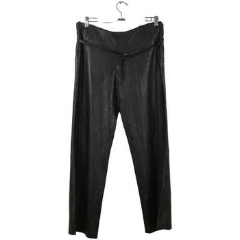 Vêtements pouch Pantalons Hermès Paris Pantalon large en cuir Noir