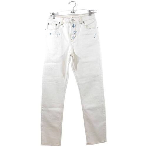 Maje Jean droit blanc Blanc - Vêtements Jeans Femme 92,00 €