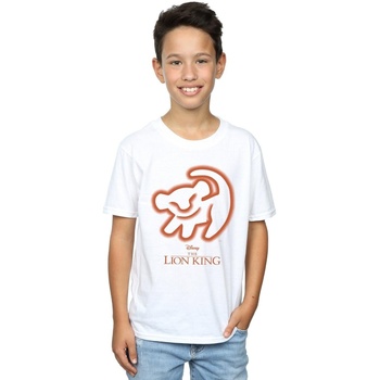 Vêtements Garçon T-shirts manches courtes Disney The Lion King Cave Drawing Blanc