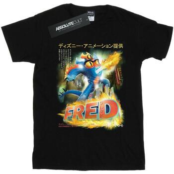 Vêtements Fille T-shirts manches longues Disney Big Hero 6 Fred Anime Poster Noir