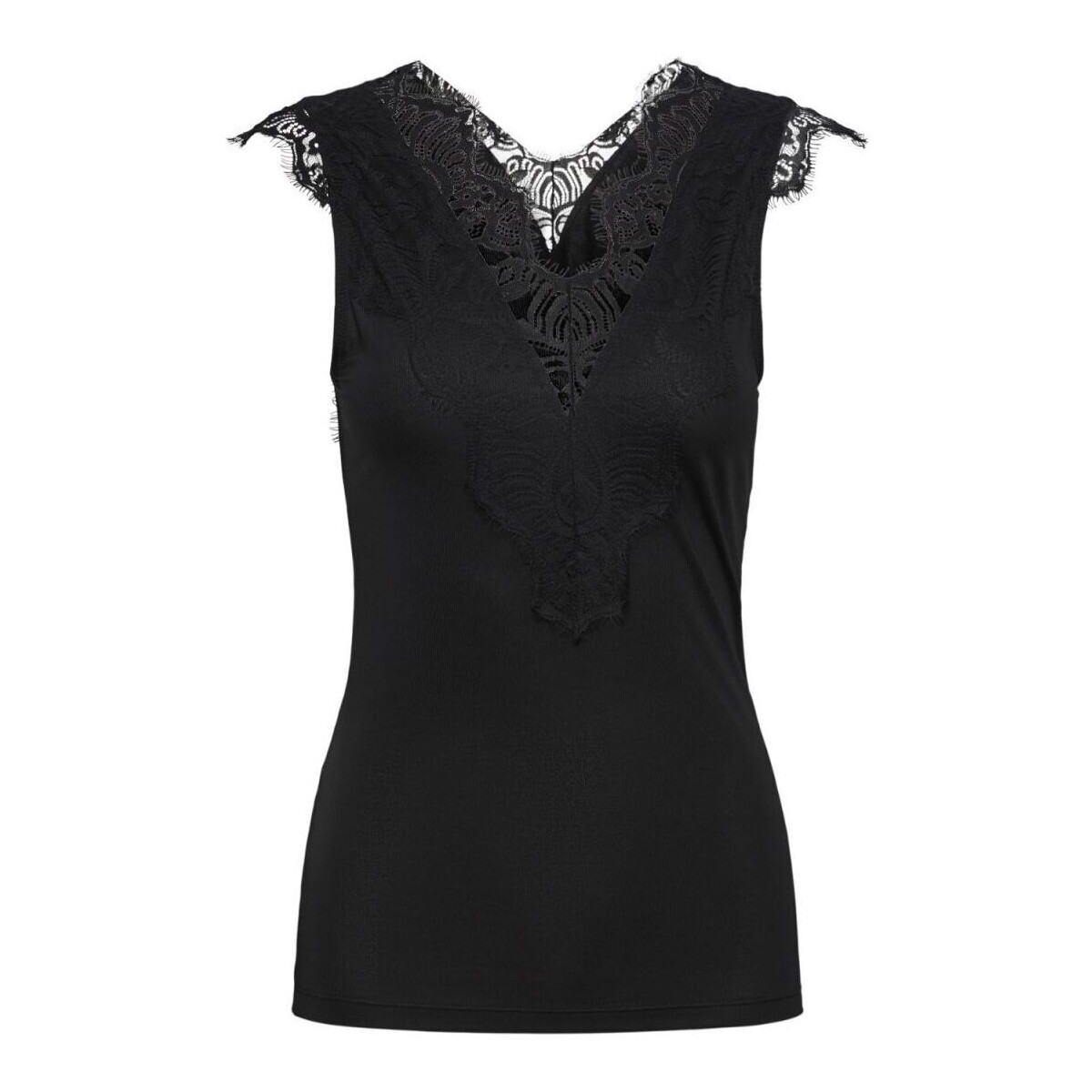 Vêtements Femme Débardeurs / T-shirts sans manche Pieces 17101014 ILU-BLACK Noir