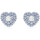 Montres & Bijoux Femme Boucles d'oreilles Swarovski Boucles d'oreilles  Hyperbola coeur bleu Blanc
